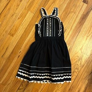 Sea New York girls size 6 black apron dress with cream details